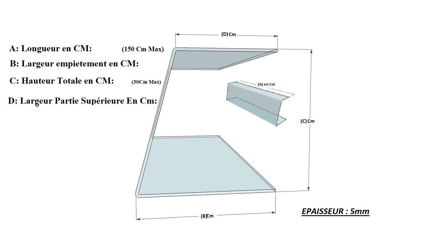 Pare haleine plexi sur mesure